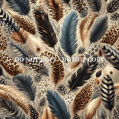 FEATHER LEOPARD PATTERN VINYL - MULTIPLE VARIATIONS - ELLIES CRAFTY CO DESIGN (Copy)