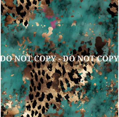 TURQUOISE LEOPARD PATTERN VINYL - MULTIPLE VARIATIONS