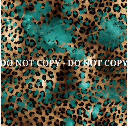 TURQUOISE LEOPARD PATTERN VINYL - MULTIPLE VARIATIONS