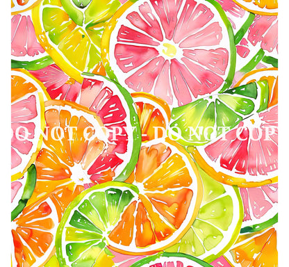 SLICES OF CITRUS PATTERN VINYL - MULTIPLE VARIATIONS