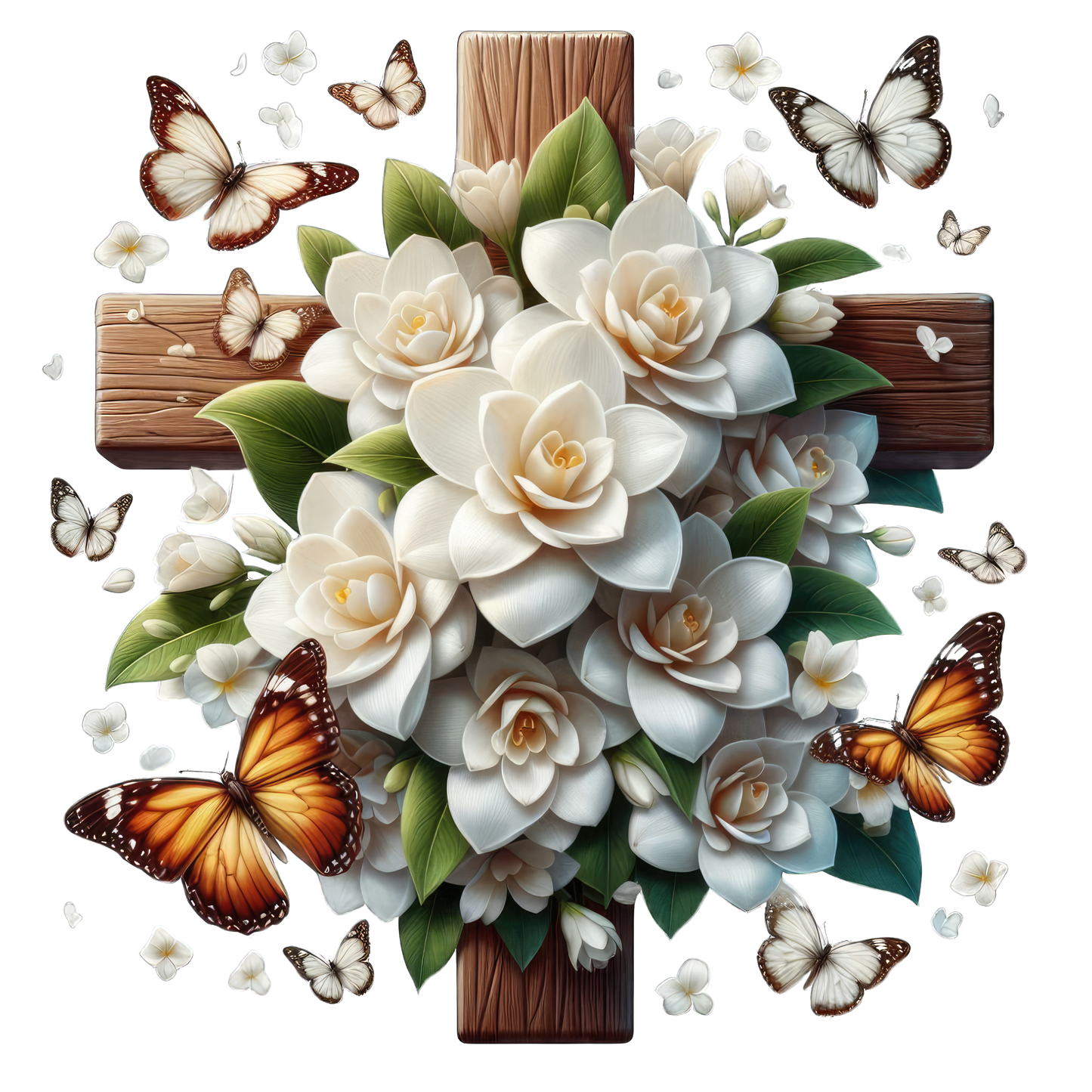 FLORAL CROSS - Decals
