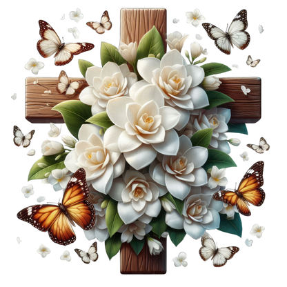 FLORAL CROSS - Decals