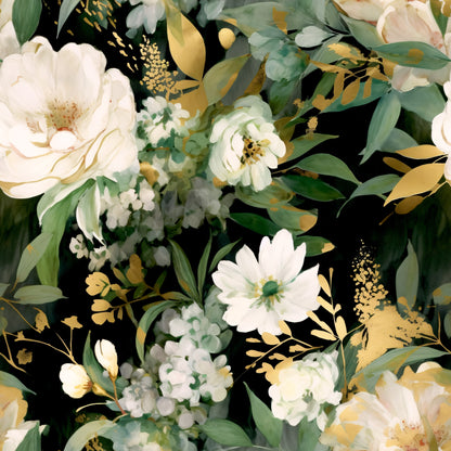 GREEN FLORAL PAINT - MULTIPLE VARIATIONS