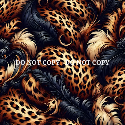 FEATHER LEOPARD PATTERN VINYL - MULTIPLE VARIATIONS - ELLIES CRAFTY CO DESIGN (Copy)