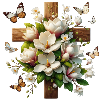 FLORAL CROSS - Decals