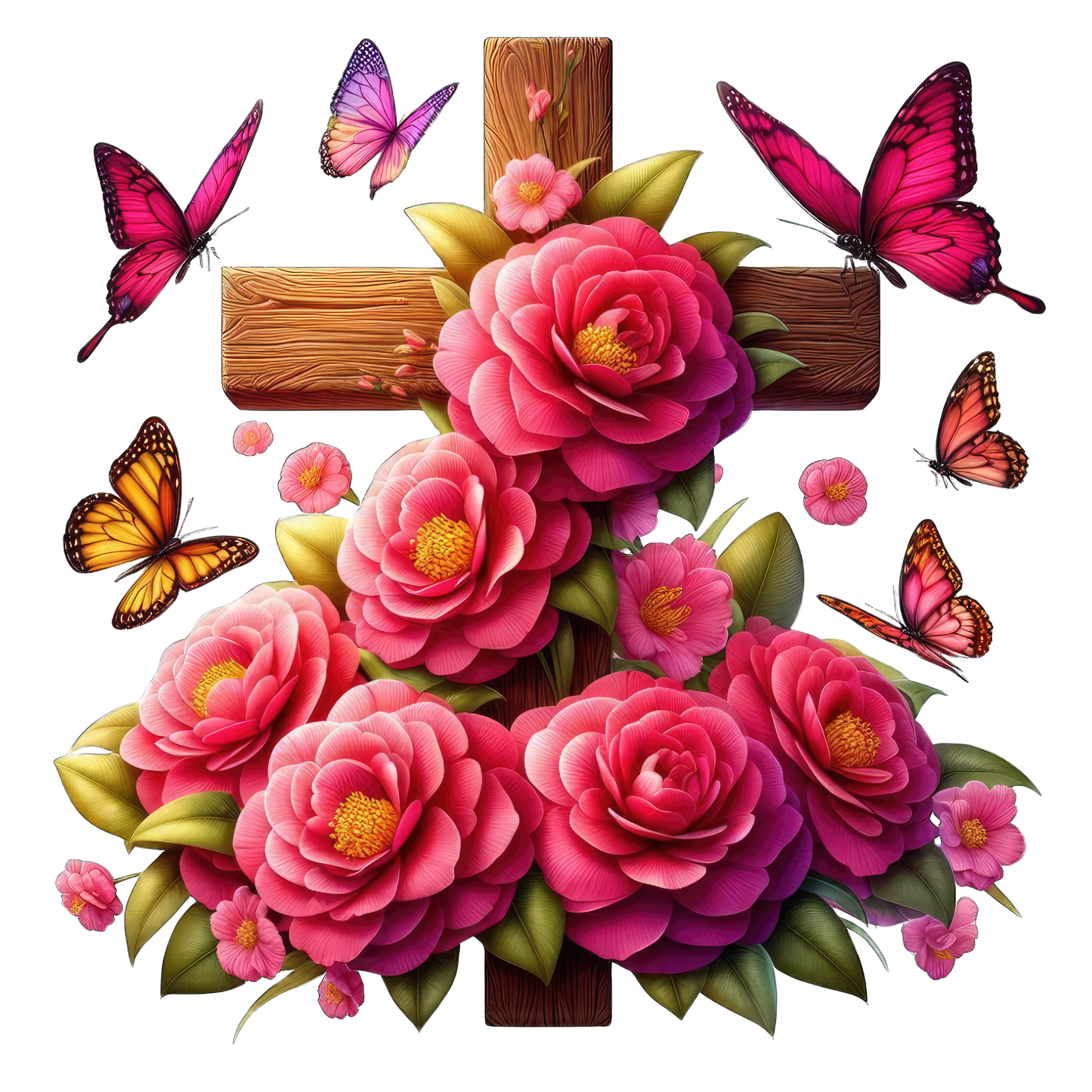 FLORAL CROSS - Decals