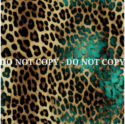 TURQUOISE LEOPARD PATTERN VINYL - MULTIPLE VARIATIONS