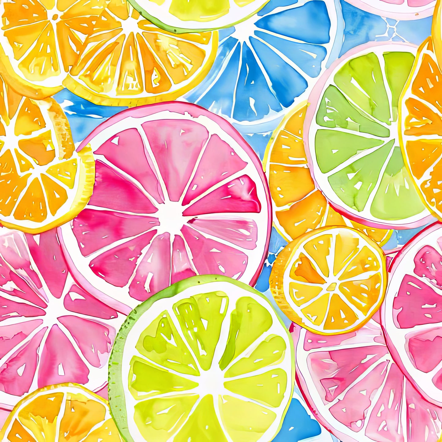 SLICES OF CITRUS PATTERN VINYL - MULTIPLE VARIATIONS