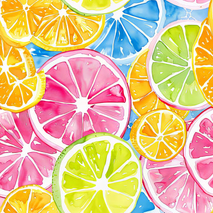 SLICES OF CITRUS PATTERN VINYL - MULTIPLE VARIATIONS