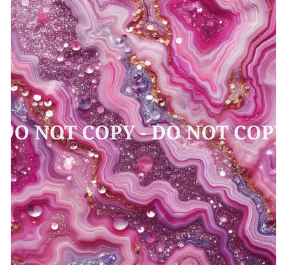 JEWELED MAGENTA AGATE PATTERN VINYL - MULTIPLE VARIATIONS