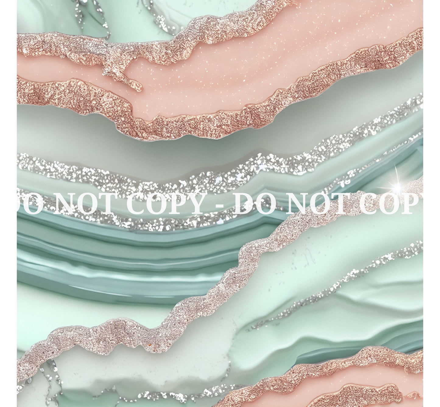 PEACH AND MINT GLAM AGATE PATTERN VINYL - MULTIPLE VARIATIONS