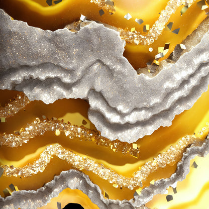 YELLOW GLAM AGATE PATTERN VINYL - MULTIPLE VARIATIONS