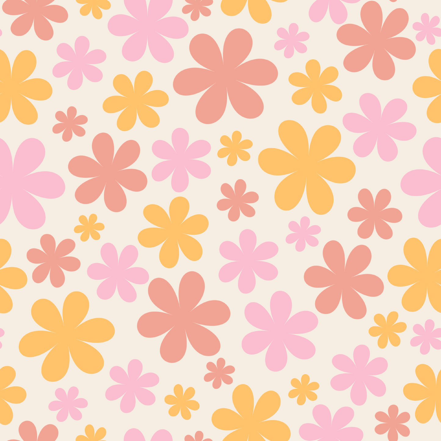 GROOVY FLOWERS PATTERN VINYL - MULTIPLE VARIATIONS