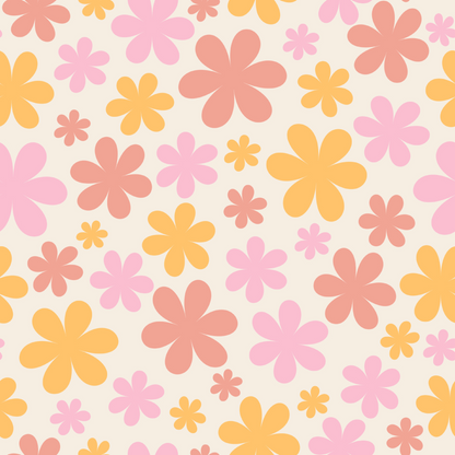 GROOVY FLOWERS PATTERN VINYL - MULTIPLE VARIATIONS