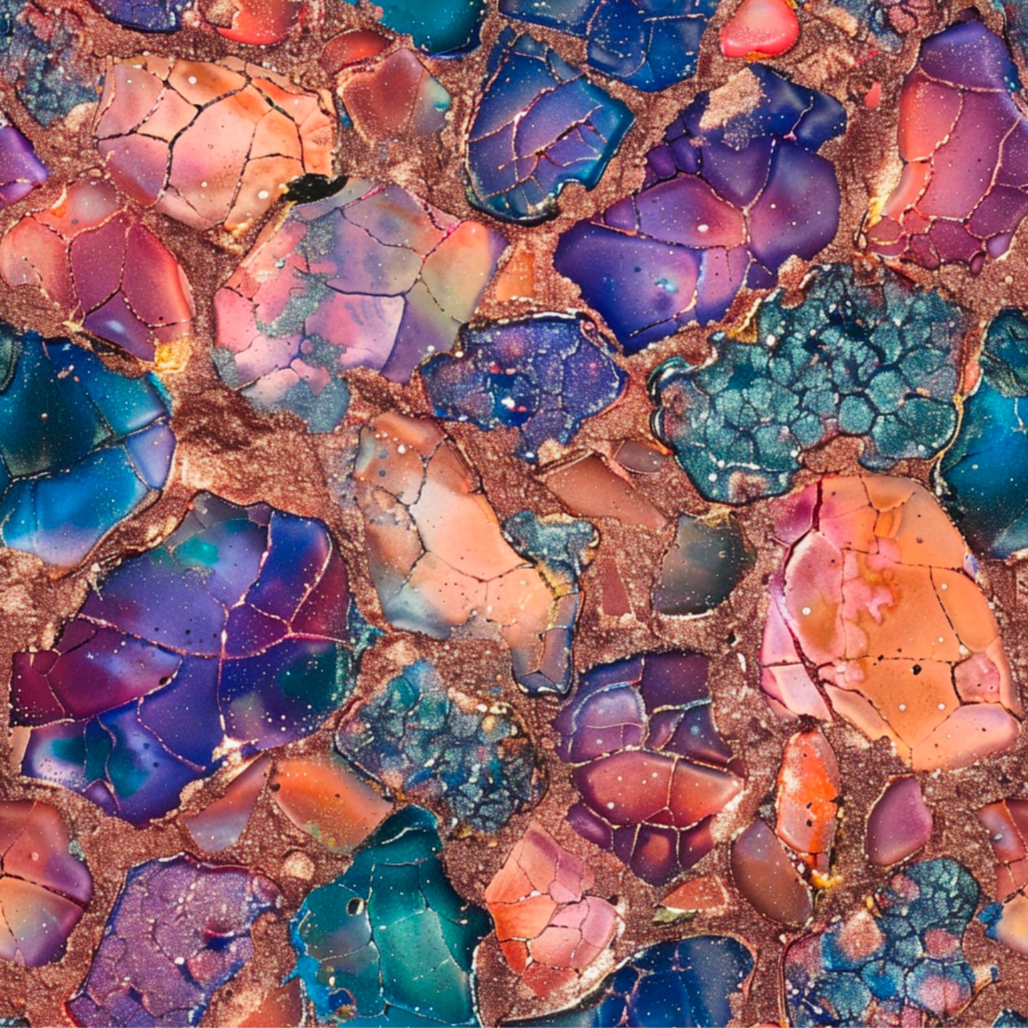 ORANGE, PURPLE AND BLUE AGATE - MULTIPLE VARIATIONS