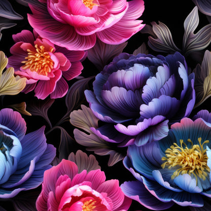 NEON PEONIES - MULTIPLE VARIATIONS