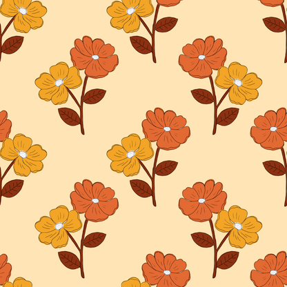 GROOVY FLOWERS PATTERN VINYL - MULTIPLE VARIATIONS