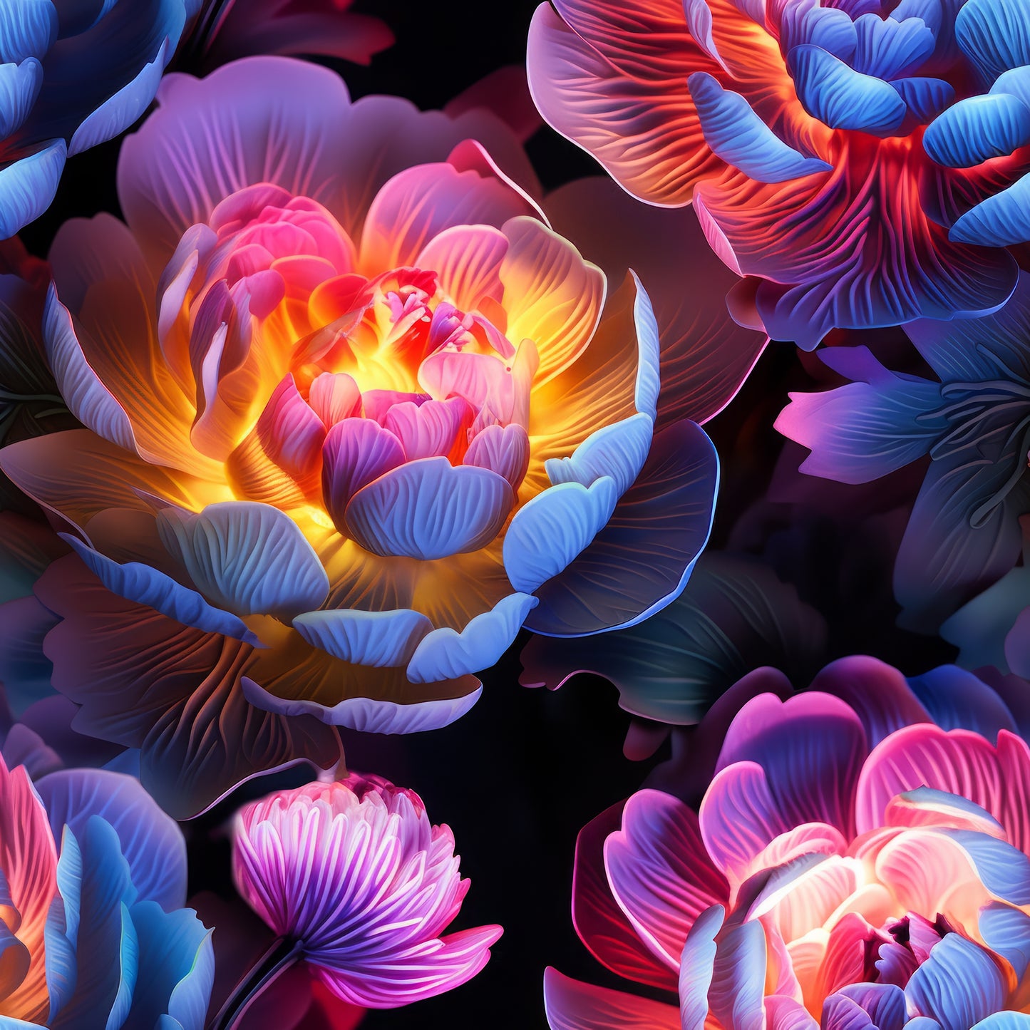 NEON PEONIES - MULTIPLE VARIATIONS