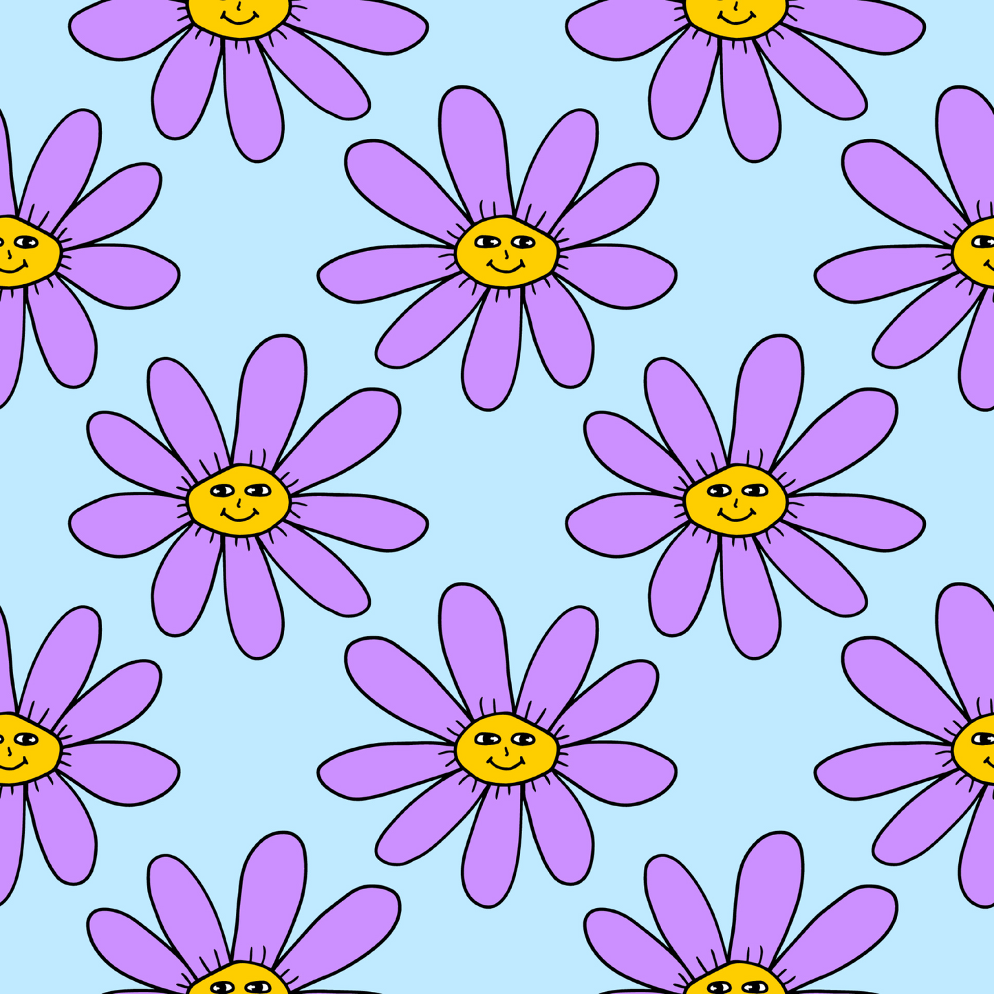 GROOVY FLOWERS PATTERN VINYL - MULTIPLE VARIATIONS