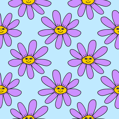 GROOVY FLOWERS PATTERN VINYL - MULTIPLE VARIATIONS