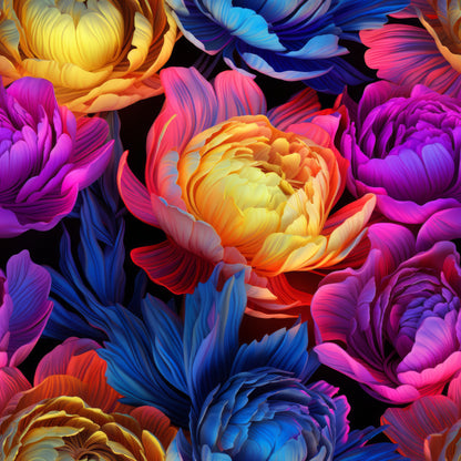 NEON PEONIES - MULTIPLE VARIATIONS