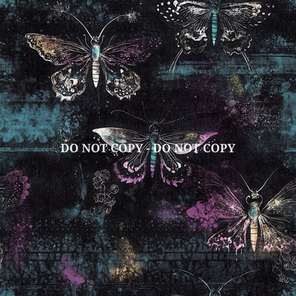 GRUNGE NOIR BUTTERFLIES - MULTIPLE VARIATIONS
