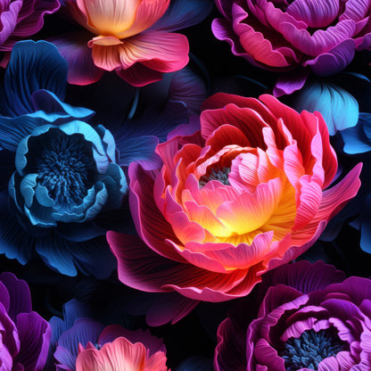 NEON PEONIES - MULTIPLE VARIATIONS