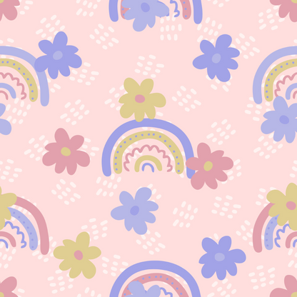 GROOVY FLOWERS PATTERN VINYL - MULTIPLE VARIATIONS