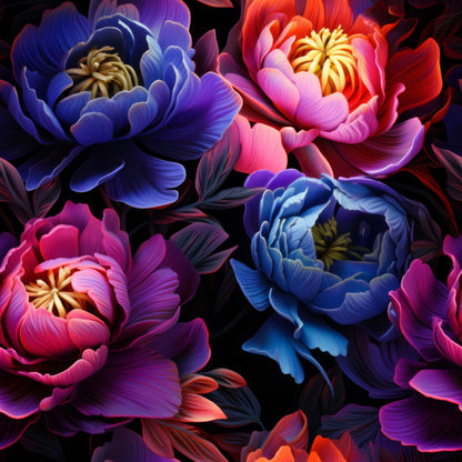 NEON PEONIES - MULTIPLE VARIATIONS