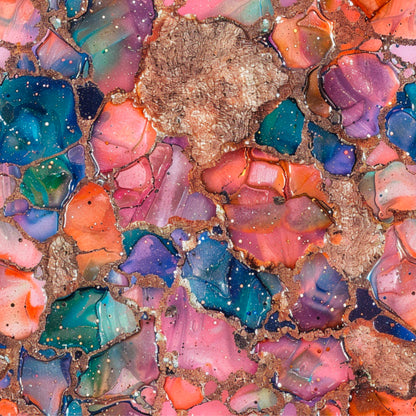 ORANGE, PURPLE AND BLUE AGATE - MULTIPLE VARIATIONS