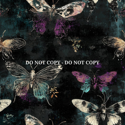 GRUNGE NOIR BUTTERFLIES - MULTIPLE VARIATIONS