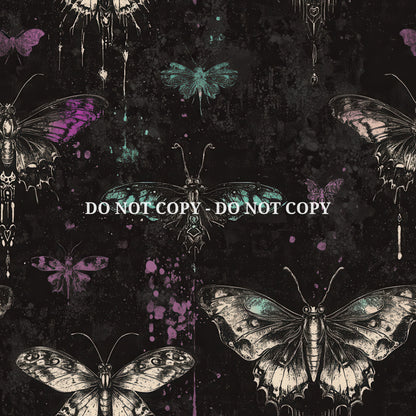 GRUNGE NOIR BUTTERFLIES - MULTIPLE VARIATIONS