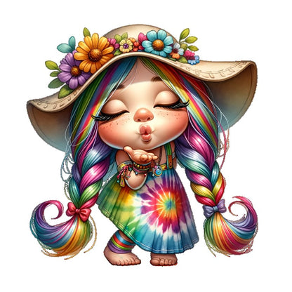 HIPPIE GNOME GIRL - Decals