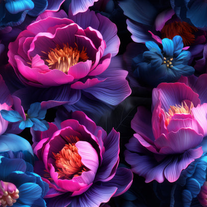 NEON PEONIES - MULTIPLE VARIATIONS