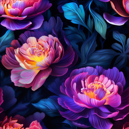 NEON PEONIES - MULTIPLE VARIATIONS