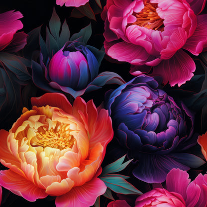 NEON PEONIES - MULTIPLE VARIATIONS