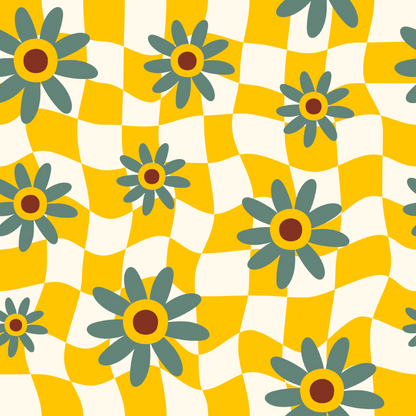 GROOVY FLOWERS PATTERN VINYL - MULTIPLE VARIATIONS