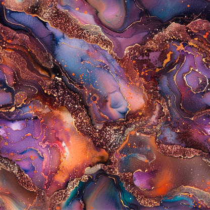 ORANGE, PURPLE AND BLUE AGATE - MULTIPLE VARIATIONS