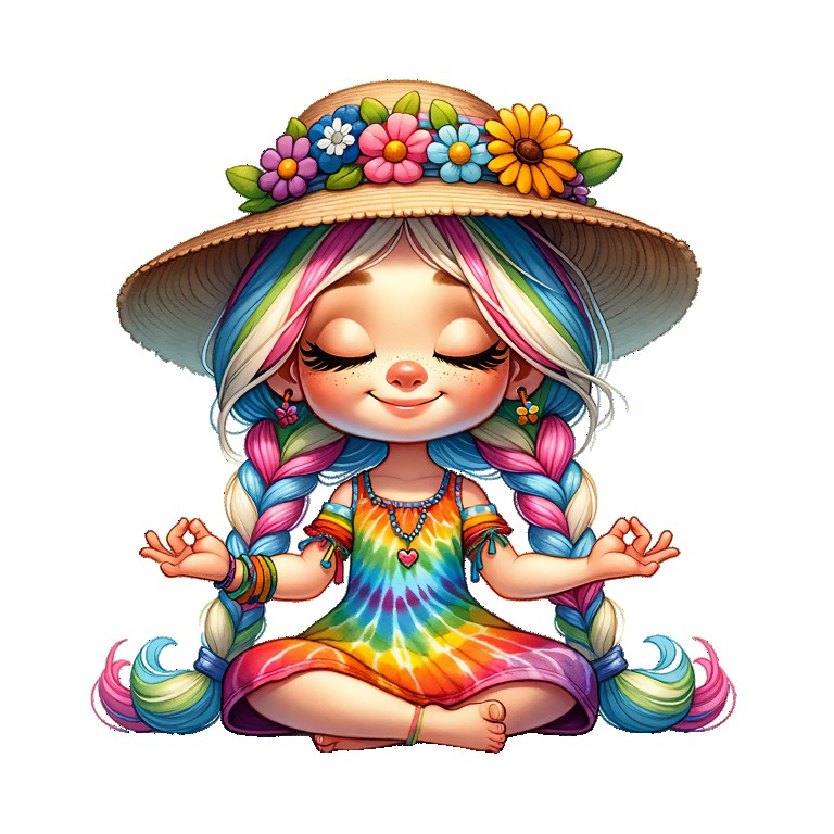 HIPPIE GNOME GIRL - Decals