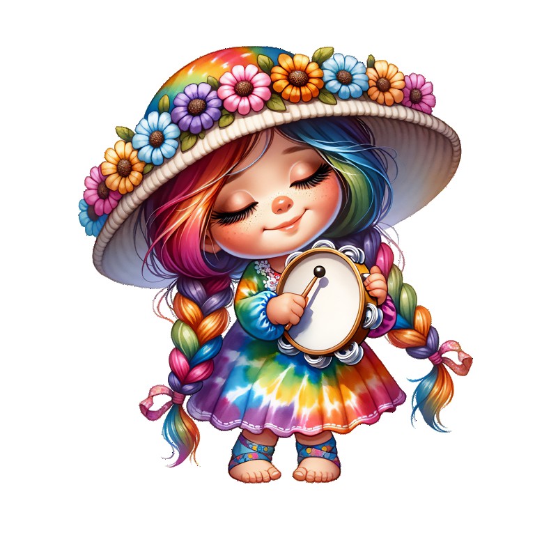 HIPPIE GNOME GIRL - Decals