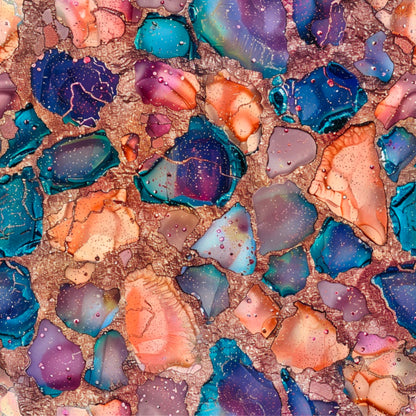 ORANGE, PURPLE AND BLUE AGATE - MULTIPLE VARIATIONS