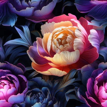 NEON PEONIES - MULTIPLE VARIATIONS