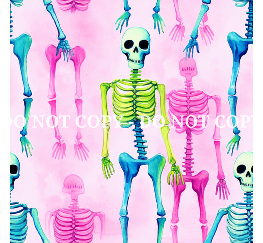 NEON HALLOWEEN PATTERN VINYL - MULTIPLE VARIATIONS