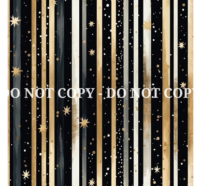 BLACK AND GOLD CHRISTMAS PATTERN VINYL - MULTIPLE VARIATIONS