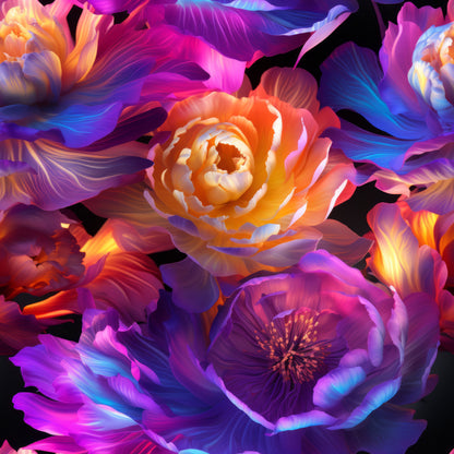 NEON PEONIES - MULTIPLE VARIATIONS