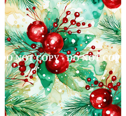 CHRISTMAS INK PATTERN VINYL - MULTIPLE VARIATIONS