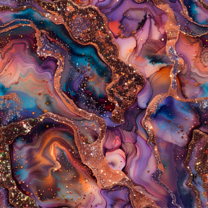 ORANGE, PURPLE AND BLUE AGATE - MULTIPLE VARIATIONS