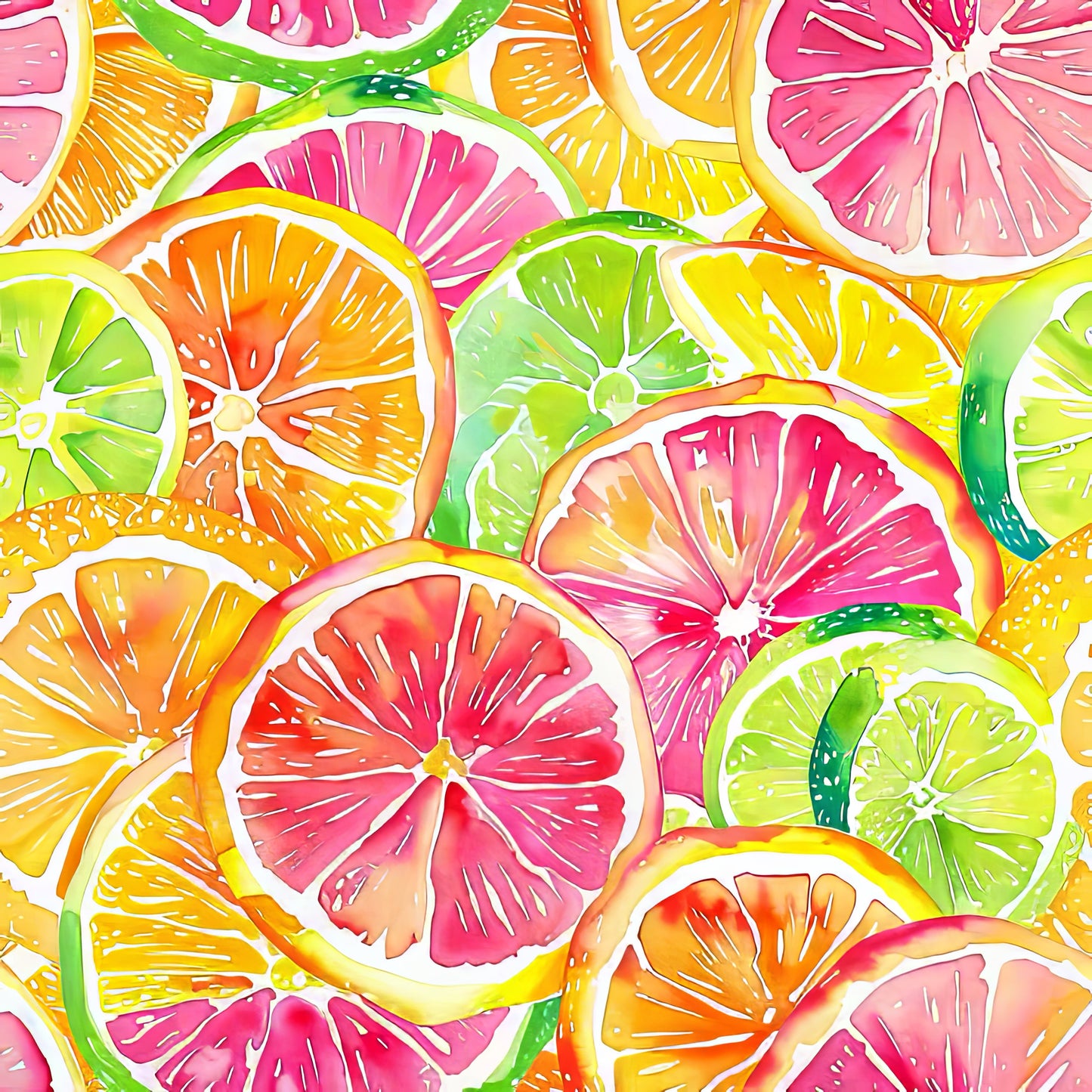 SLICES OF CITRUS PATTERN VINYL - MULTIPLE VARIATIONS