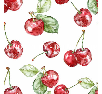 WATERCOLOR CHERRY GARDEN PATTERN VINYL - MULTIPLE VARIATIONS