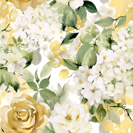 GREEN FLORAL PAINT - MULTIPLE VARIATIONS